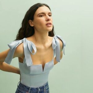 Reformation Daisy Silk Top